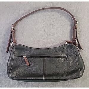 Tig & Co Genuine Leather Shoulder Bag – Black & Brown – Classic Everyday Purse